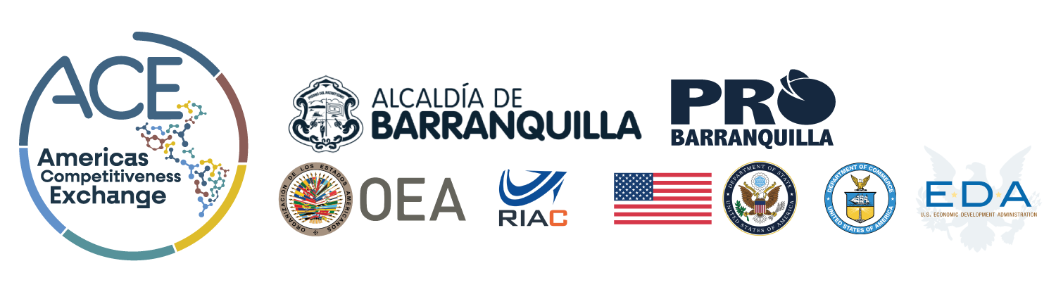 ACE Barranquilla 2026 Committee: Americas Competitiveness Exchange · Alcaldía de Barranquilla · ProBarranquilla · OEA/OAS · RIAC · United States of America · U.S. Department of State · U.S. Department of Commerce · U.S. Economic Development Administration